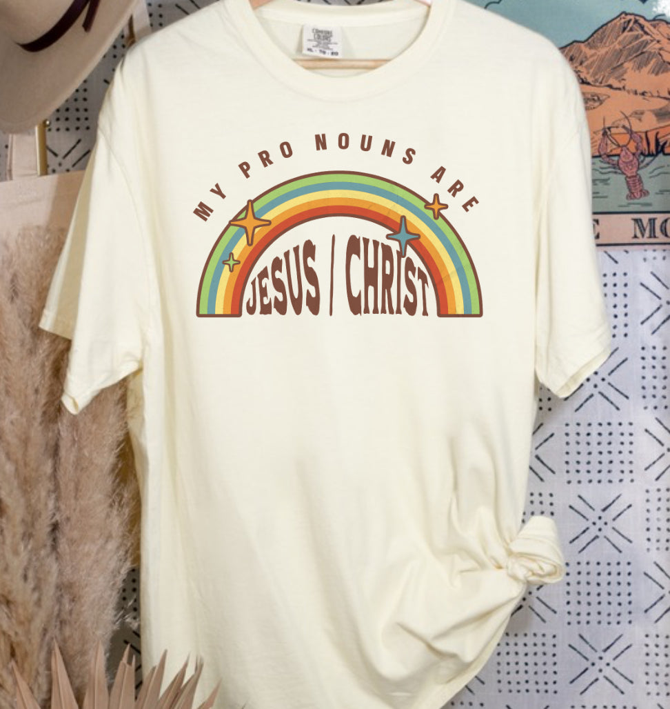My pronouns are Jesus Christ Comfort Colors Tshirt or Crewneck sweatshirt