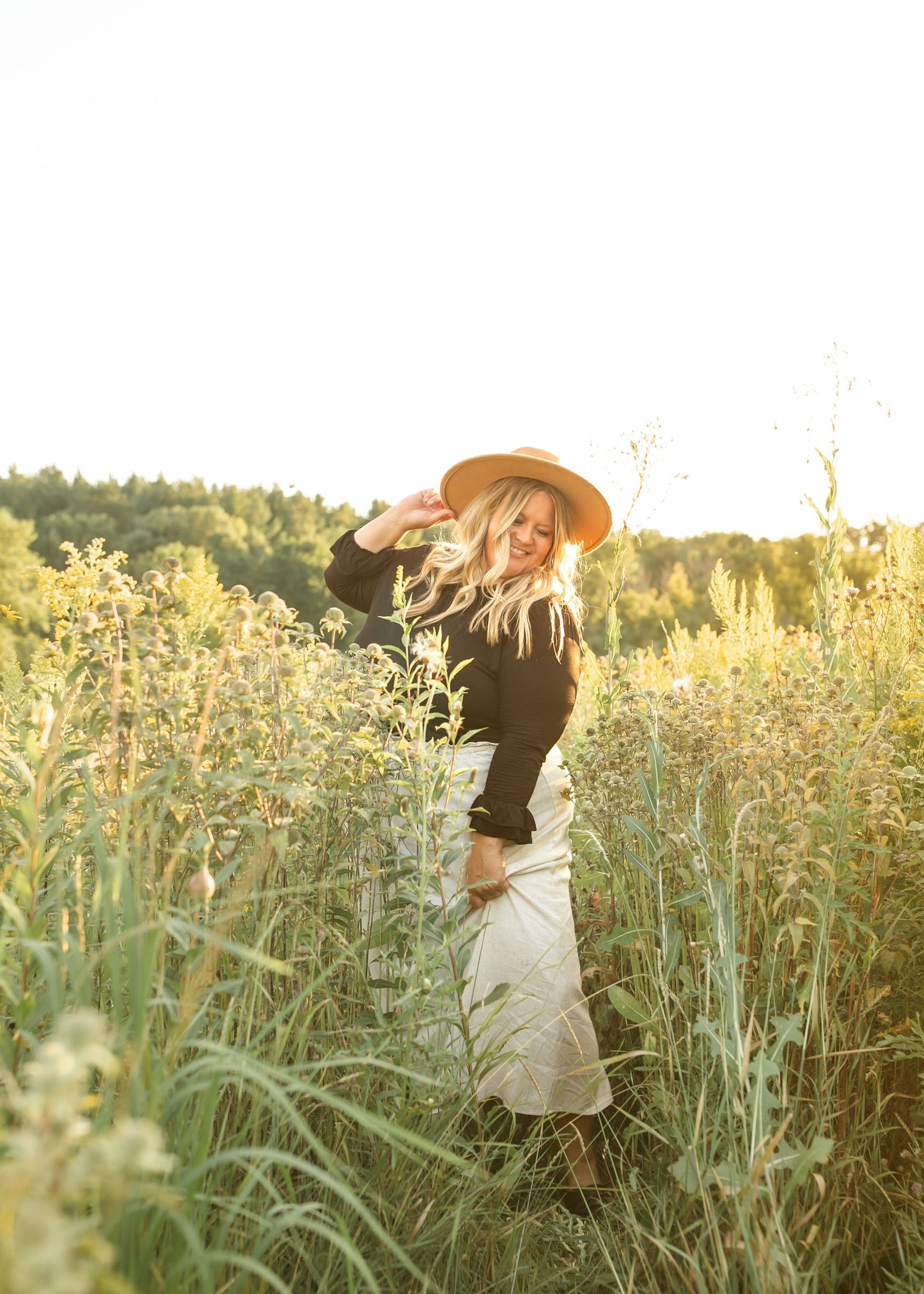 Essential Ruffled 3/4 Sleeve Top