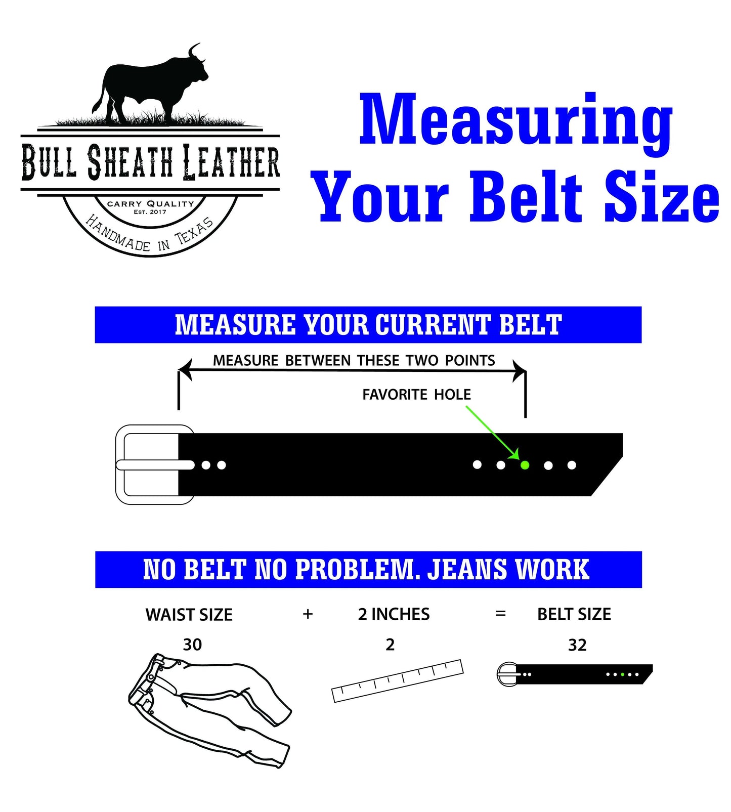 Men's Leather Belt - Black