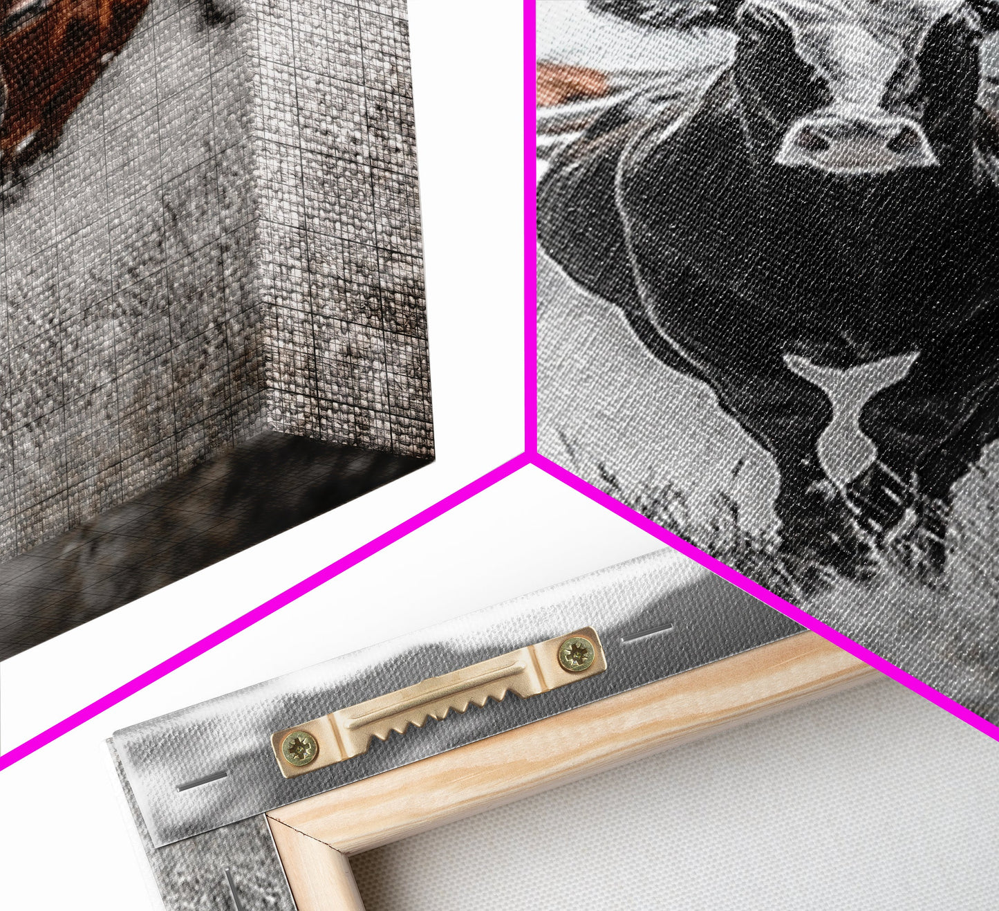 Longhorn Cattle Art, Ranch Wall Art, Rustic Decor, Farmhouse Art, Moody Western Art, Framed Canvas Print, Gift Idea, Southwest Art