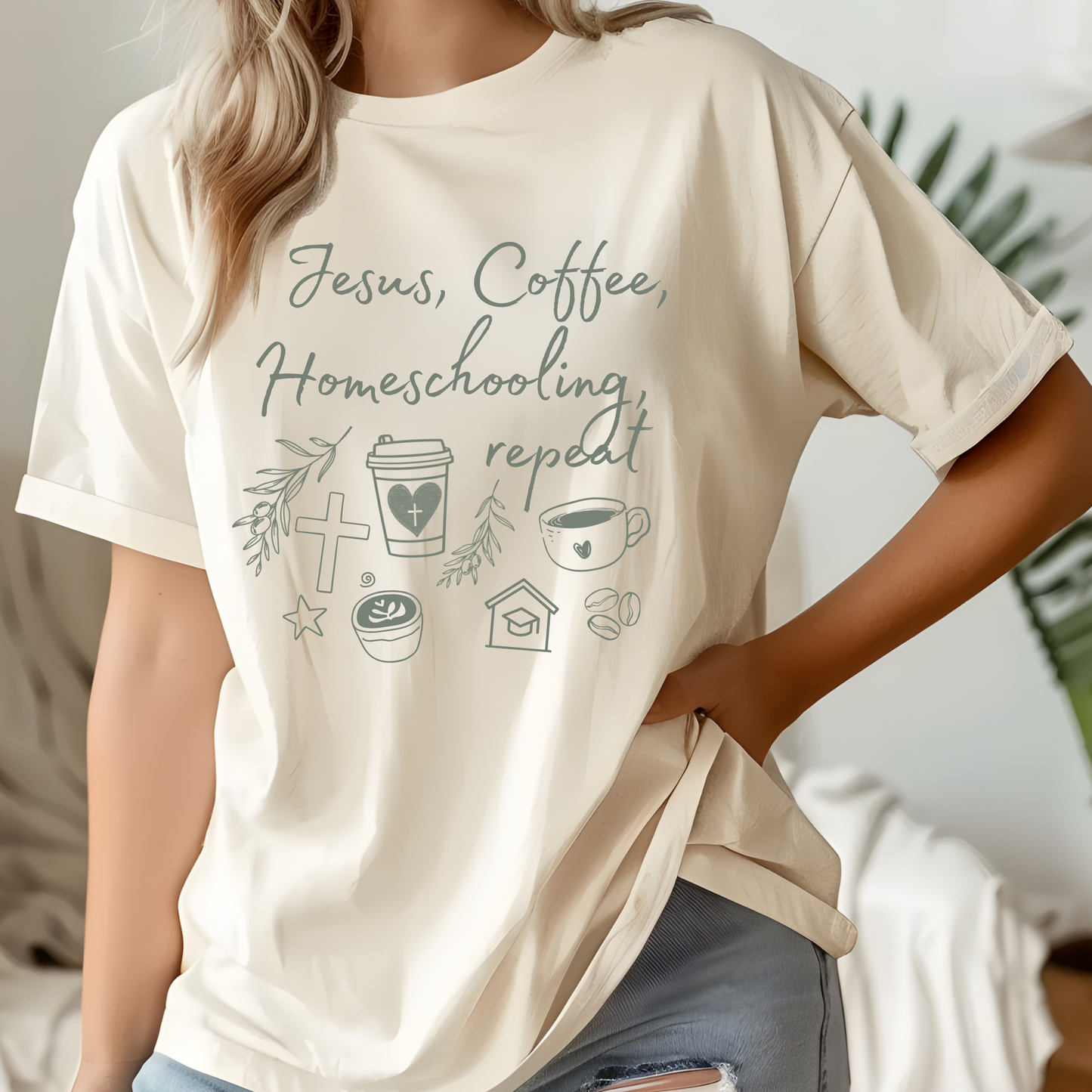 Jesus Coffee Homeschooling Tshirt - Long Sleeve - Crewneck - Hoodie