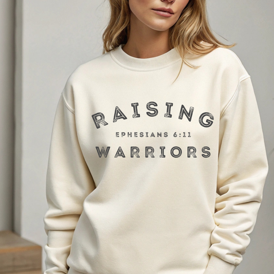 Raising Warriors Ephesions 6 11 | Hoodie - Crewneck | Teacher Shirt | Stylish Trendy Apparel