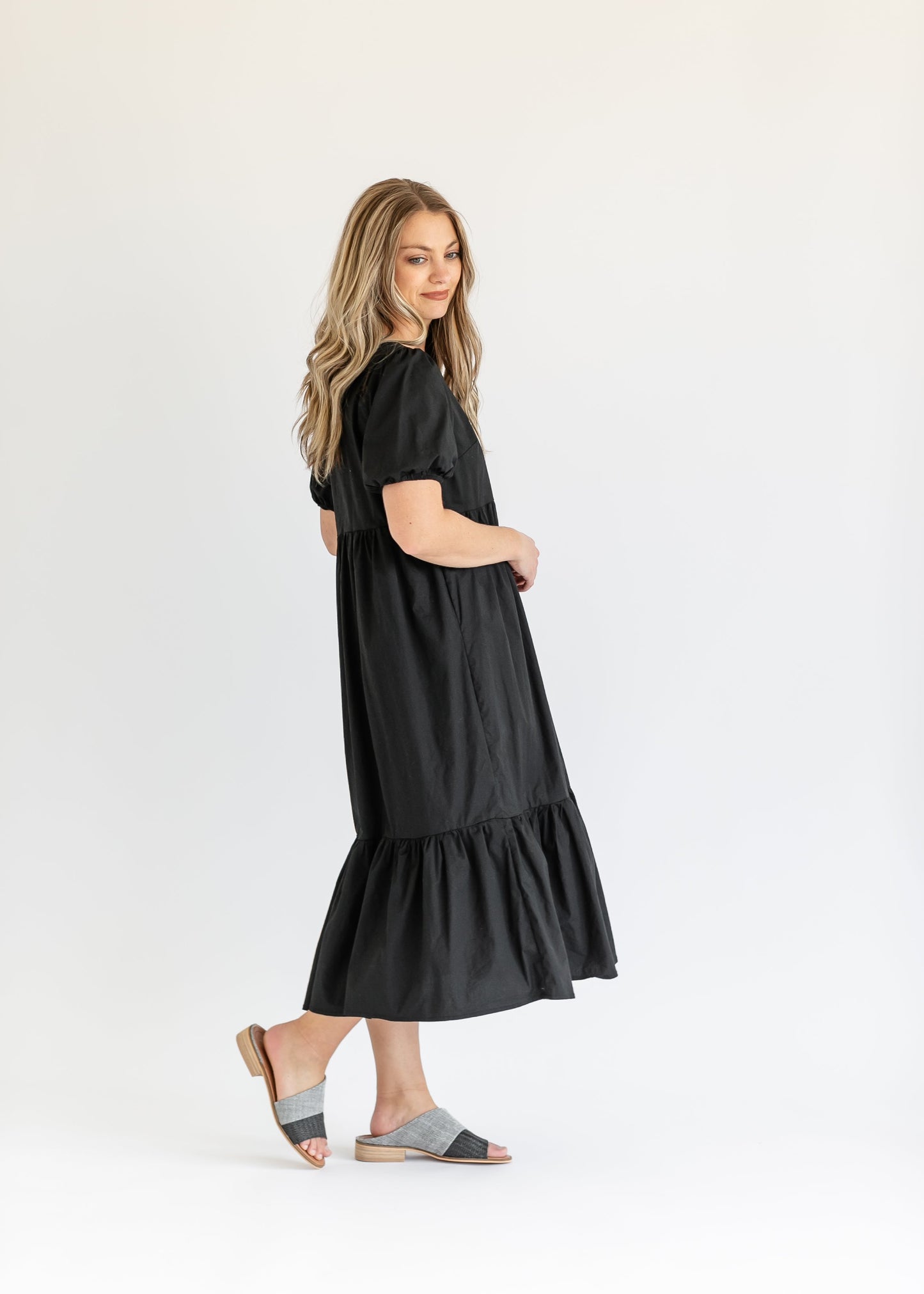 Ava Square Neck Midi Dress