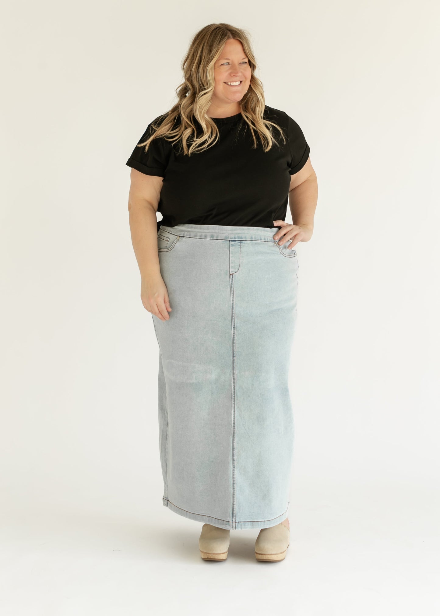 Donna Maxi Denim Skirt