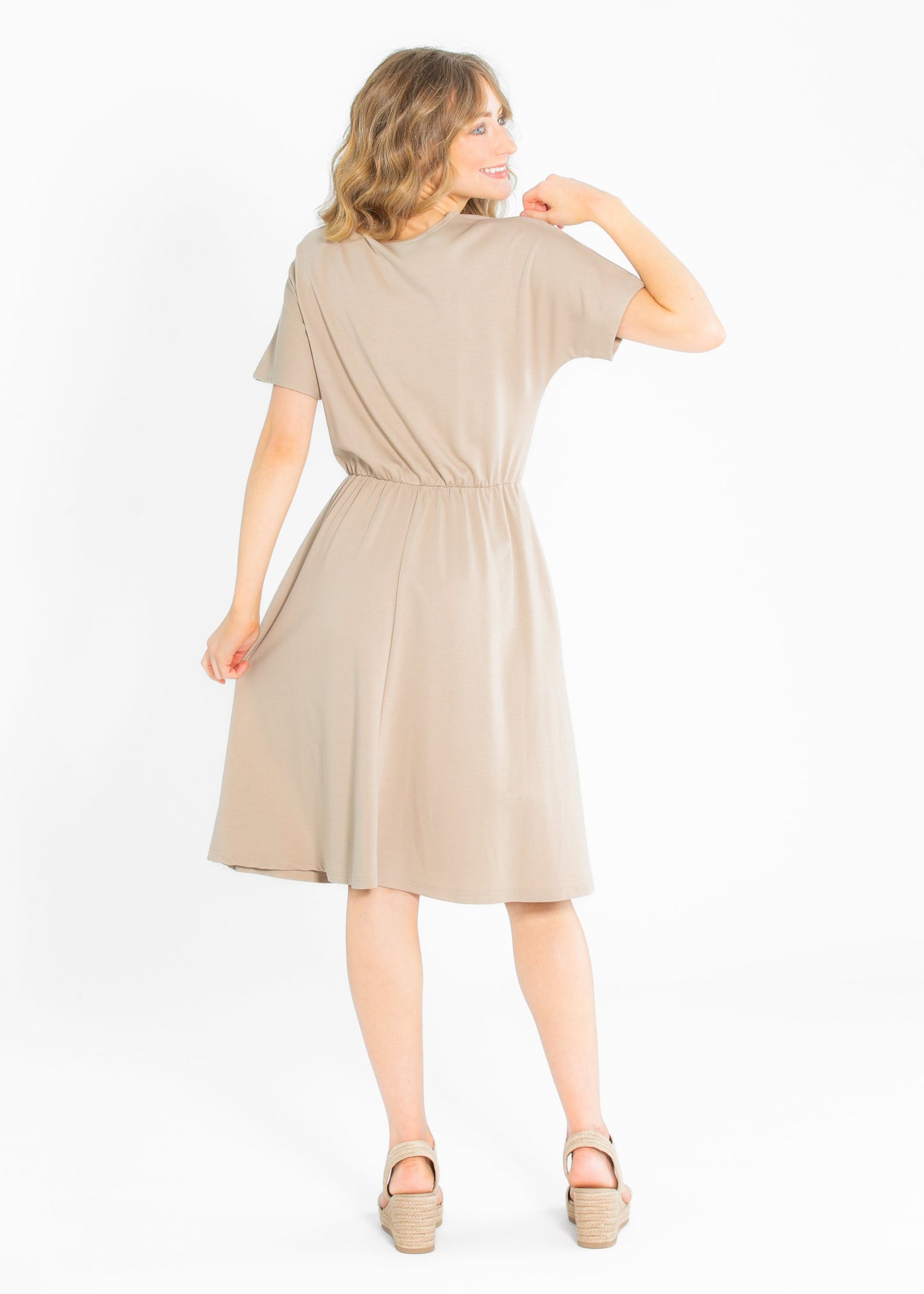 Ella Cinched Waist Midi Dress