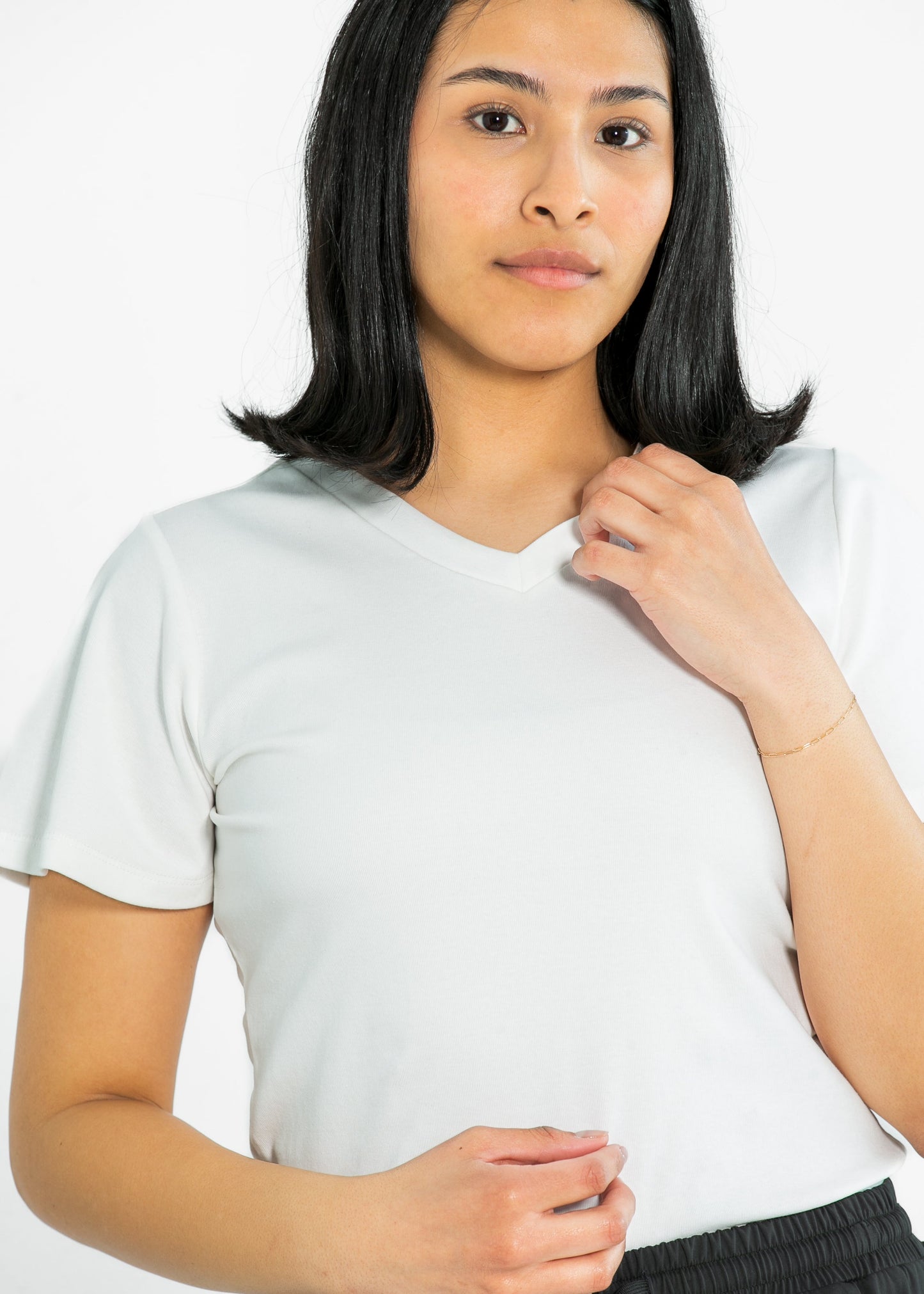 Essential V-neck Flutter Sleeve Top