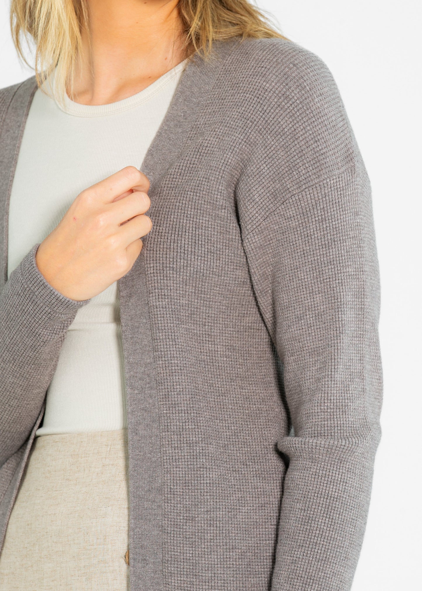 Essential Waffle Knit Cardigan
