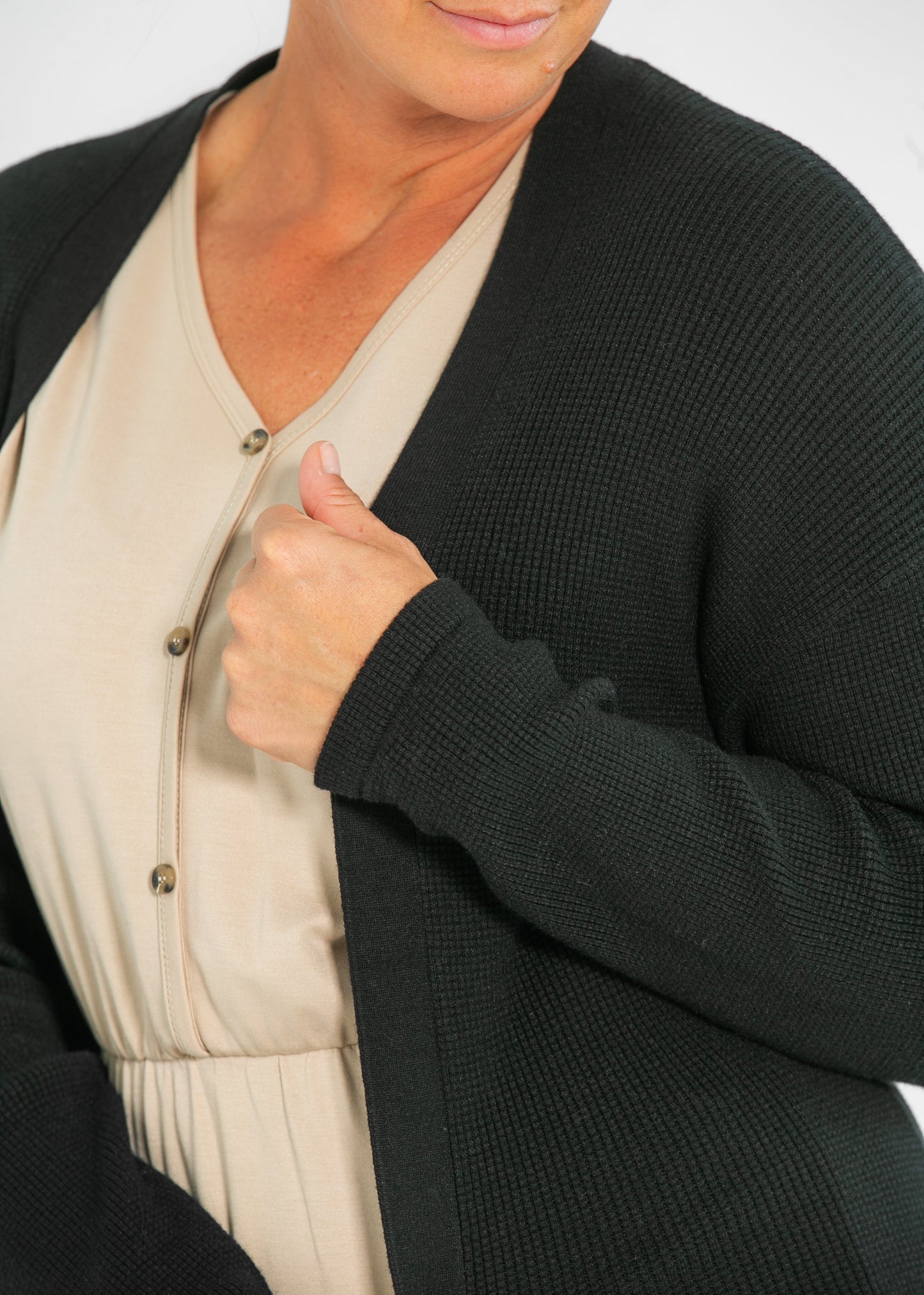 Essential Waffle Knit Cardigan