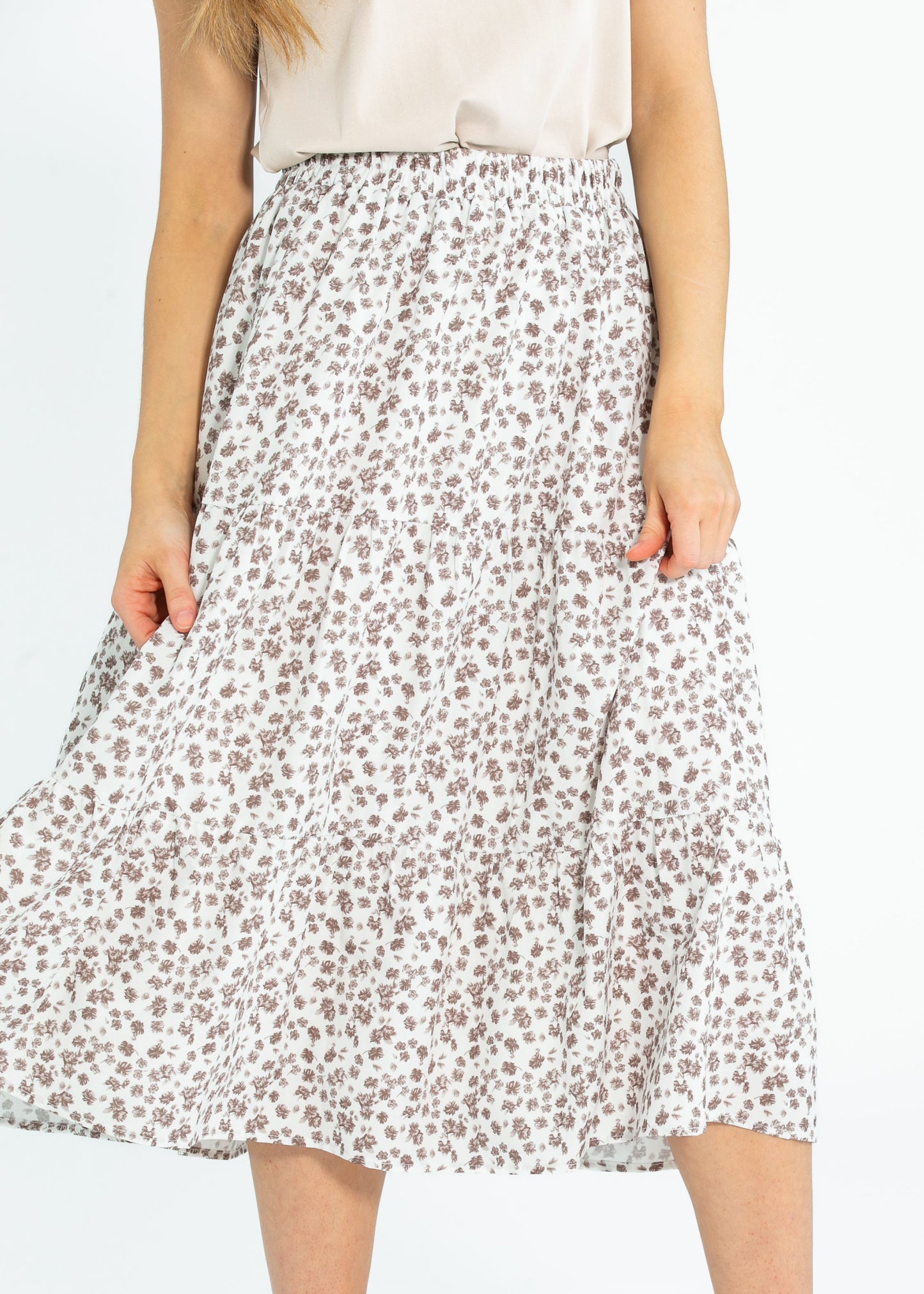 Harlow Tiered Floral Midi Skirt - FINAL SALE