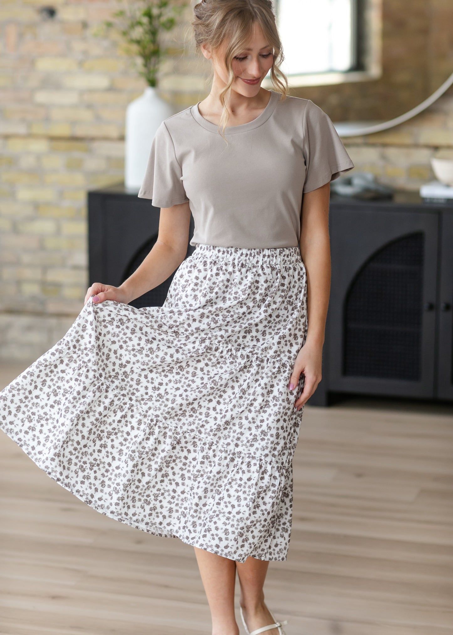 Harlow Tiered Floral Midi Skirt - FINAL SALE