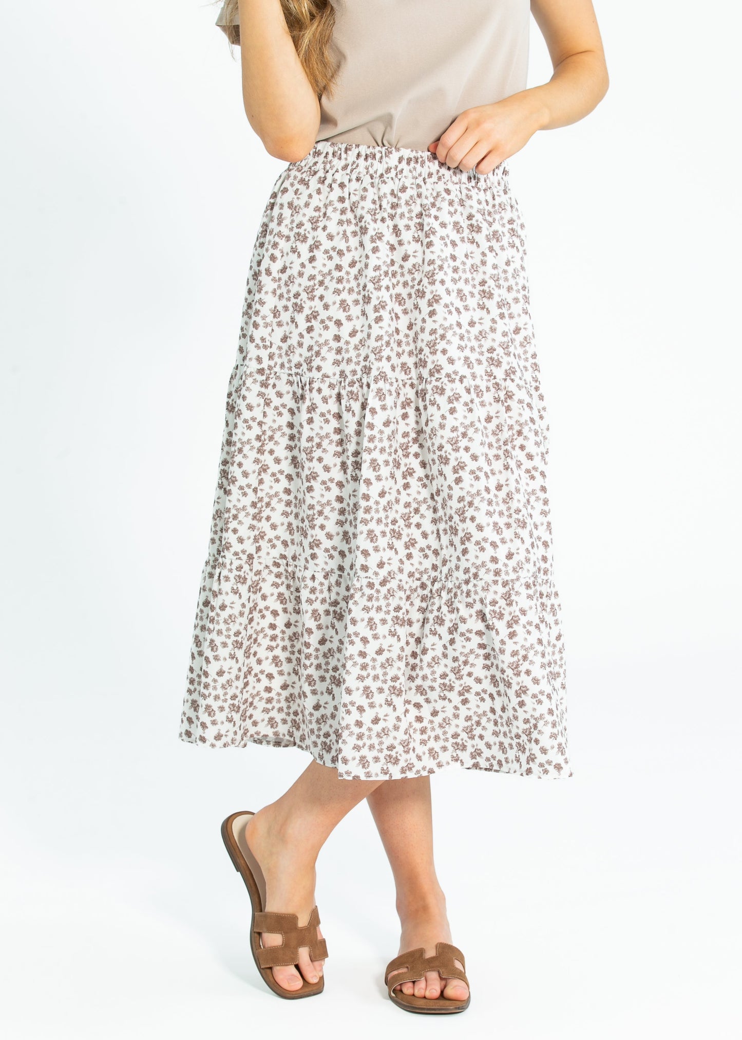 Harlow Tiered Floral Midi Skirt - FINAL SALE