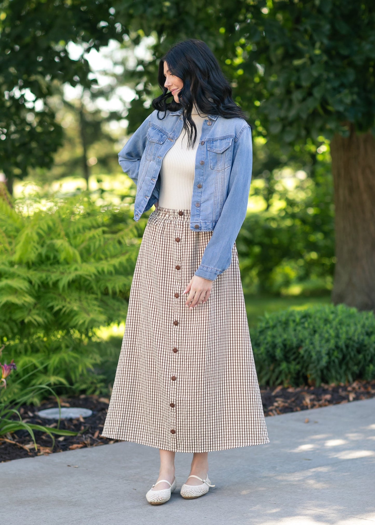 McKenna Gingham Maxi Skirt