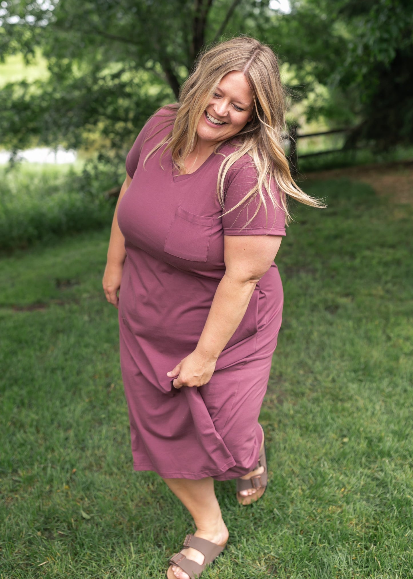 Finley V-neck T-shirt Dress