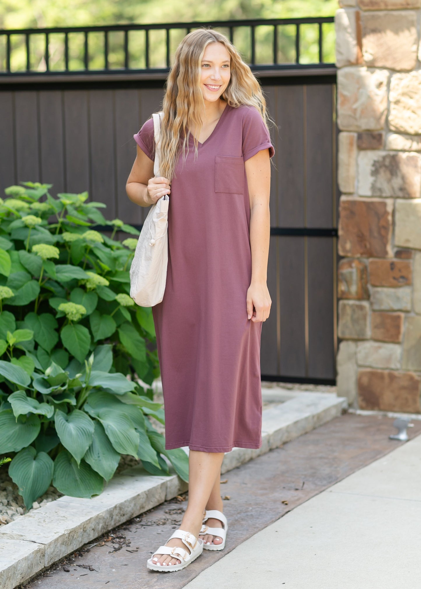 Finley V-neck T-shirt Dress