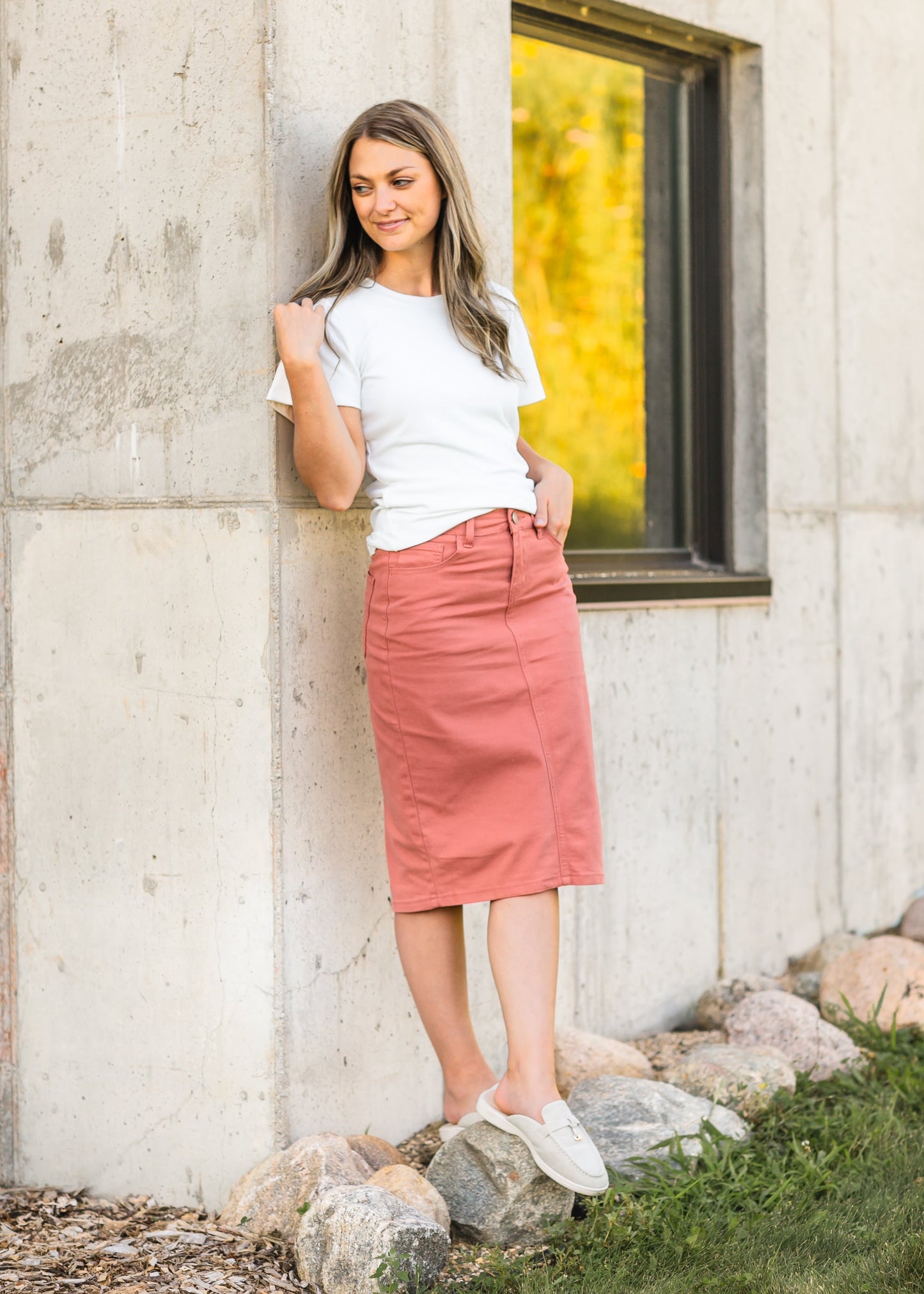 Remi Denim Midi Skirt