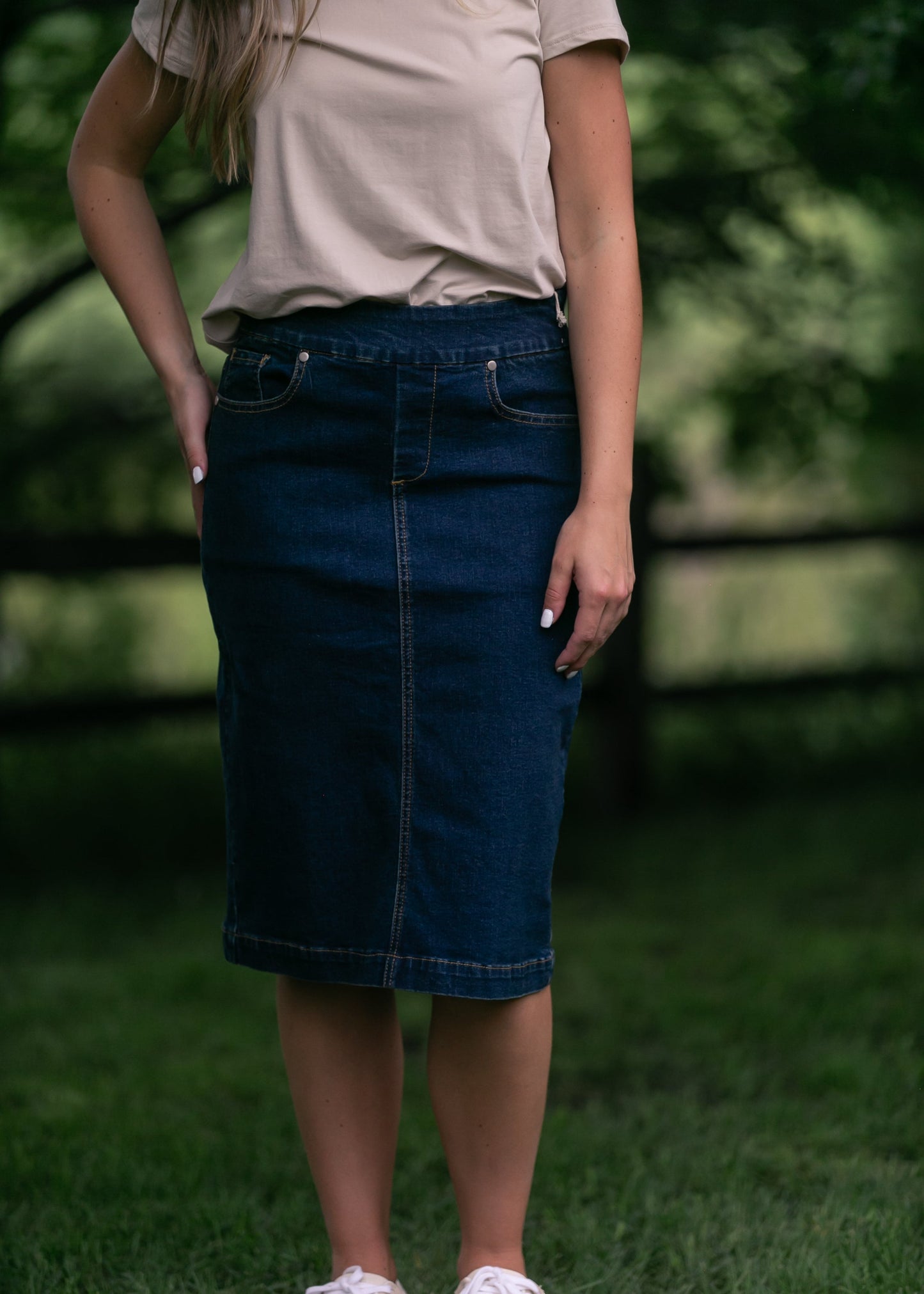 Sandra Denim Midi Skirt