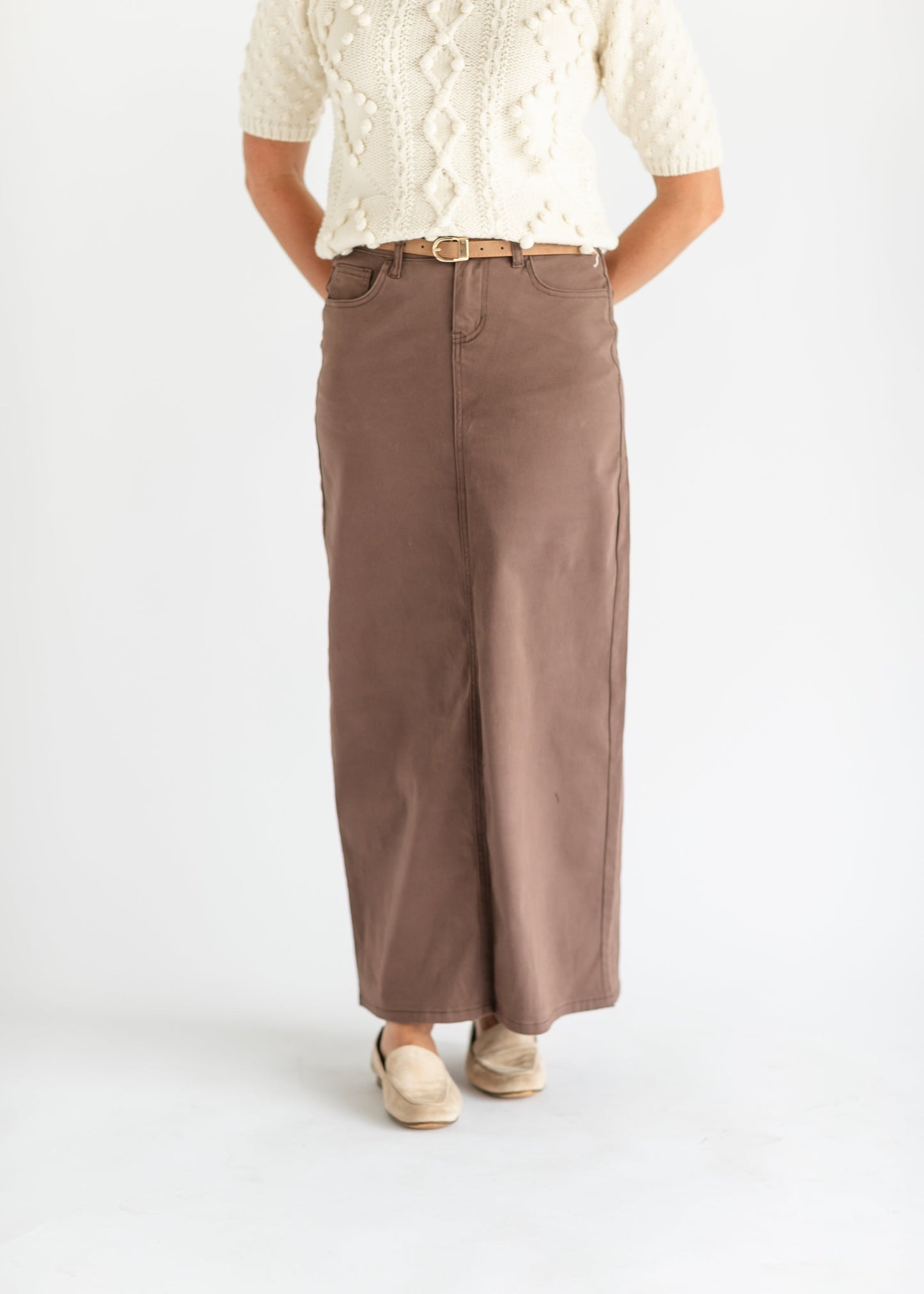 Stella Denim Maxi Skirt