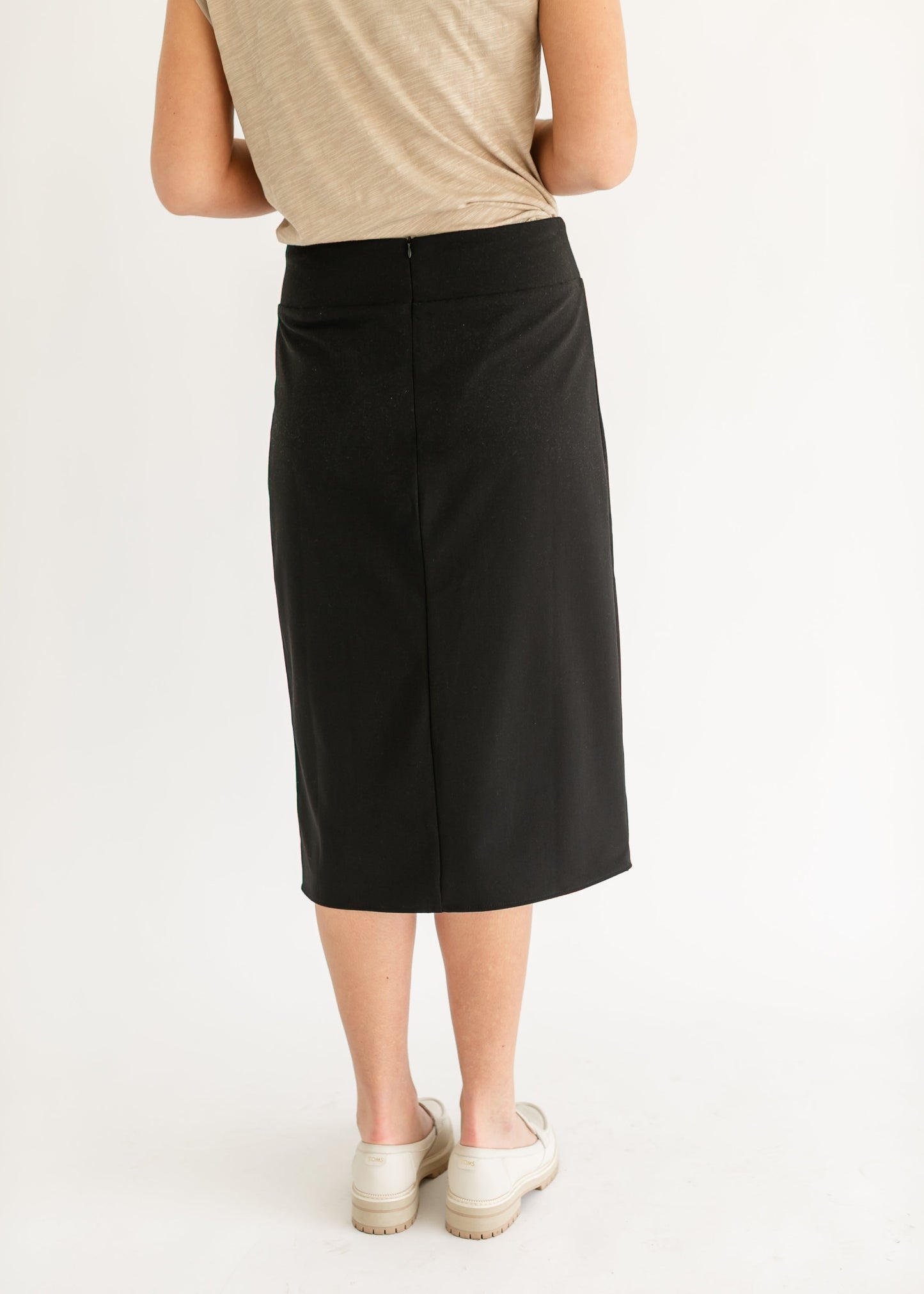 Wanda Classic Pencil Midi Skirt